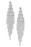 Cara Fringe Statement Earrings In Silver