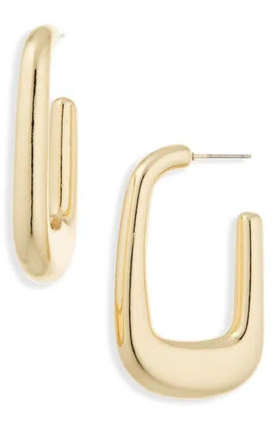 Cara Geometric Hoop Earrings In Gold