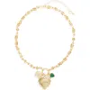 Cara Heart Charm Necklace In Gold