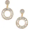 Cara Hoop Drop Earrings In Gold