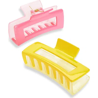 Cara Kids' 2-pack Claw Clip Set In Yellow