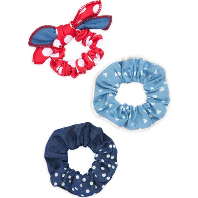Cara Kids' 3-pack Assorted Denim Scrunchies In Multi