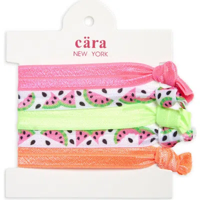Cara Kids' Assorted 5-pack Ribbon Ponytail Holders In Multi