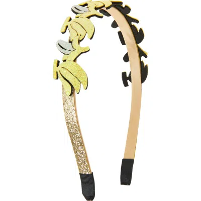 Cara Kids' Banana Glitter Headband In Yellow