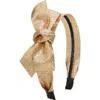 Cara Kids' Bow Headband In Gold