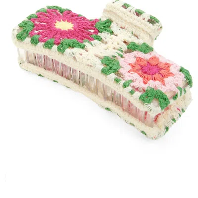 Cara Kids' Crochet Claw Clip In Pink