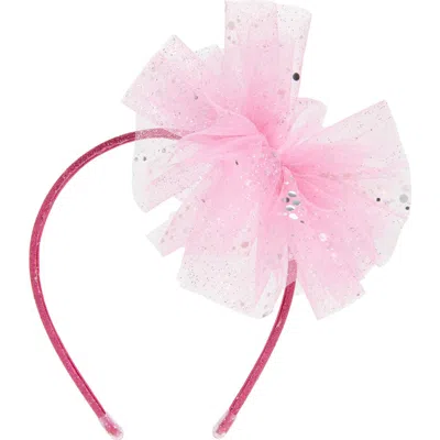 Cara Kids' Glitter Blow Headband In Pink