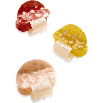 Cara Kids' Set Of 2 Mushroom Jaw Clips In Multi