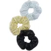 Cara Kids' Set Of 3 Sparkle Scrunchies In Multi