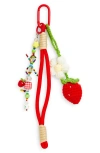 Cara Kids' Strawberry Bag Charm In Red