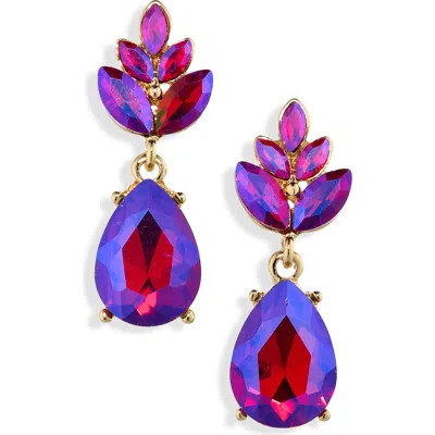 Cara Leaf Drop Earrings In Blue