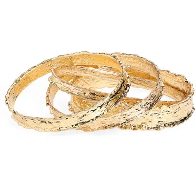 Cara Set Of 4 Bangle Bracelets In Gold