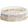 Cara Set Of 8 Stretch Bracelets In Gold