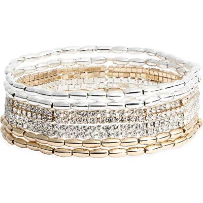 Cara Set Of 8 Stretch Bracelets In Multi