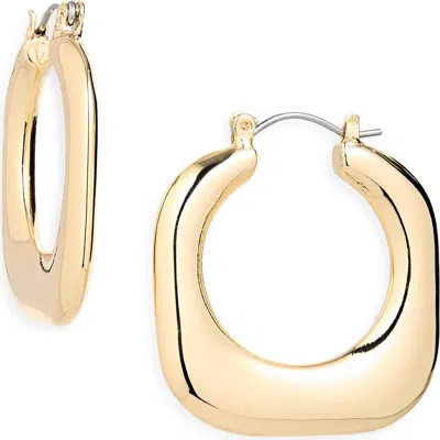 Cara Square Hoop Earrings In Gold