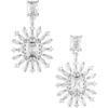 Cara Star Burst Drop Earrings In Silver