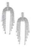 Cara Statement Drop Earrings In Silver