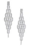 Cara Statement Drop Earrings In Silver