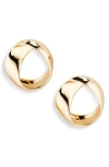 Cara Statement Swirl Earrings In Gold