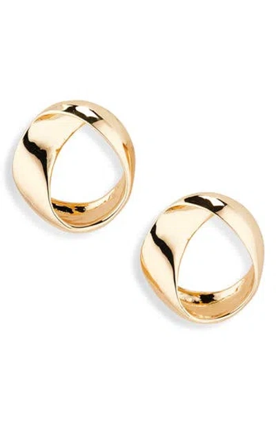 Cara Statement Swirl Earrings In Gold