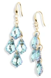 Cara Stone Drop Earrings In Gold