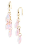 Cara Stone Drop Earrings In Green