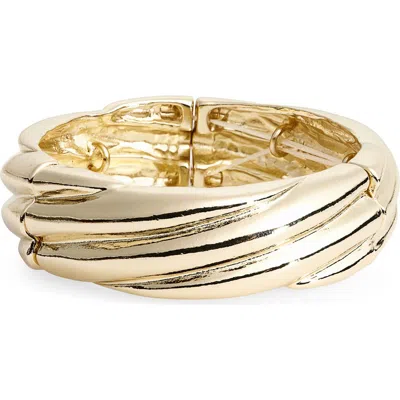 Cara Textured Stretch Bracelet In Gold