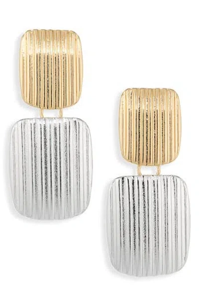 Cara Two-tone Statement Drop Earrings In Multi