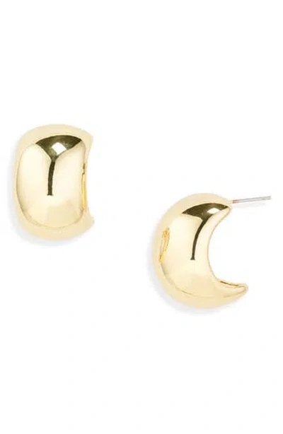 Cara Wide Hoop Earrings In Gold