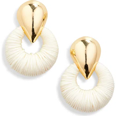 Cara Wrapped Doorknocker Earrings In Gold