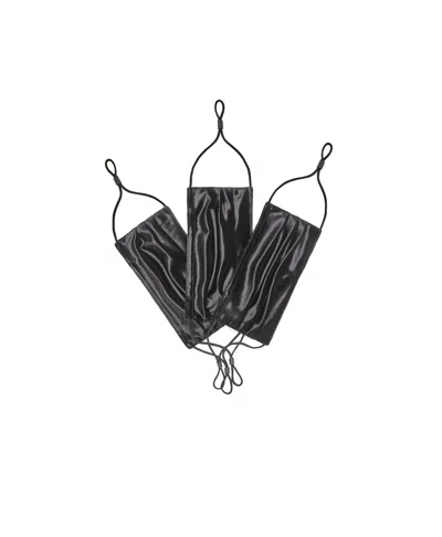 Caraa 3 Universal Velvet Masks In Black