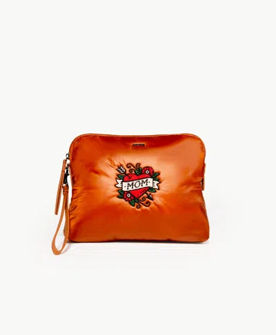 Caraa Baby Pouch Embroidered In Orange