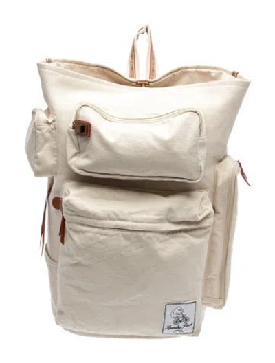 Pre-owned Caraa Canvas Backpack In Neutral