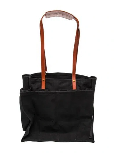 Pre-owned Caraa Canvas Bucket Bag In Black