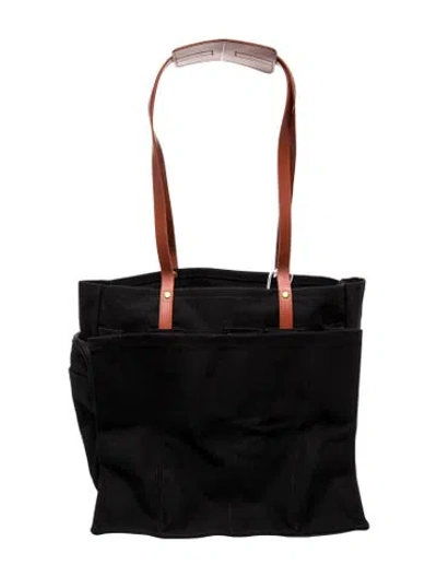 Pre-owned Caraa Canvas Tote In Black