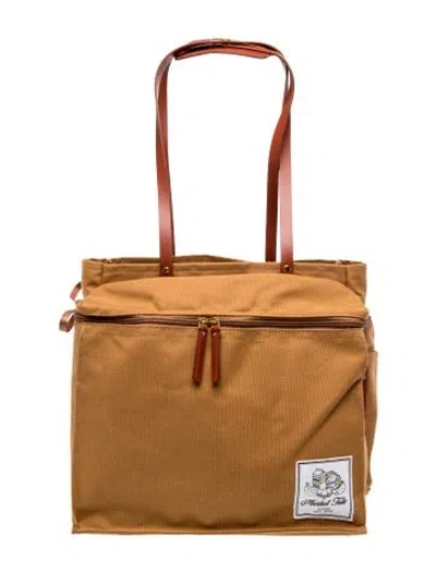 Pre-owned Caraa Canvas Tote In Brown