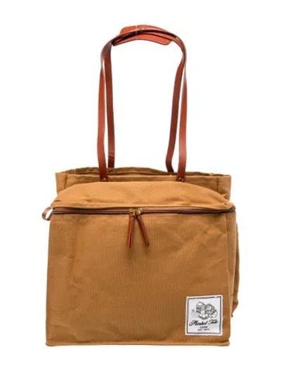 Pre-owned Caraa Canvas Tote In Brown