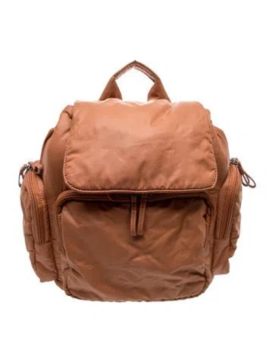Pre-owned Caraa Nylon Backpack In Brown