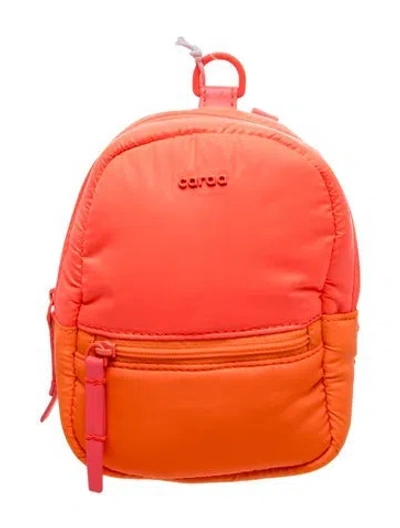 Pre-owned Caraa Nylon Backpack In Orange
