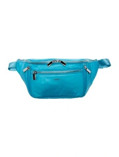 Pre-owned Caraa Nylon Belt Bag In Blue