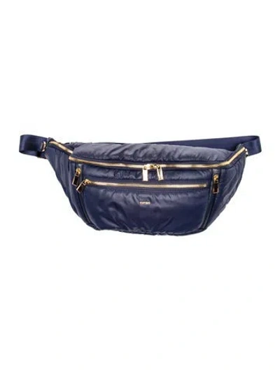 Pre-owned Caraa Nylon Belt Bag In Blue