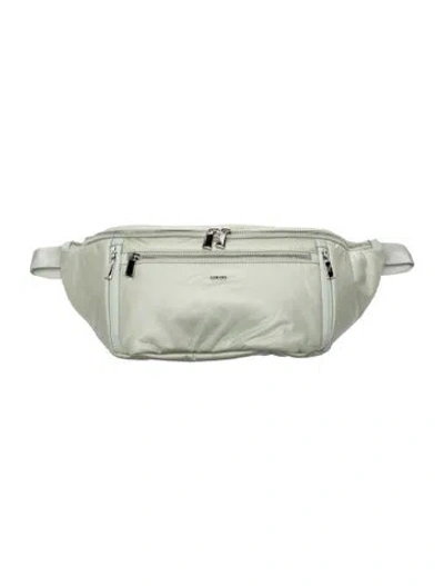 Pre-owned Caraa Nylon Belt Bag In Green