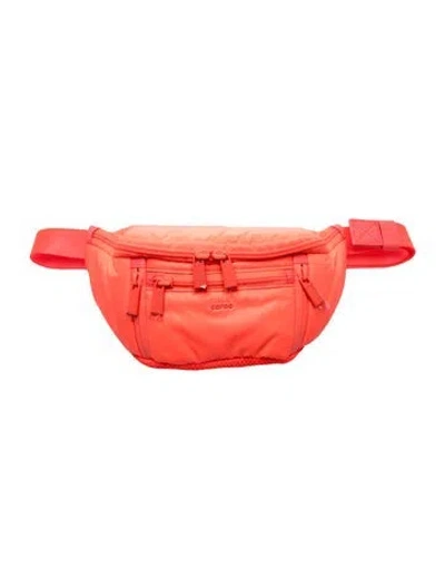 Pre-owned Caraa Nylon Belt Bag In Orange