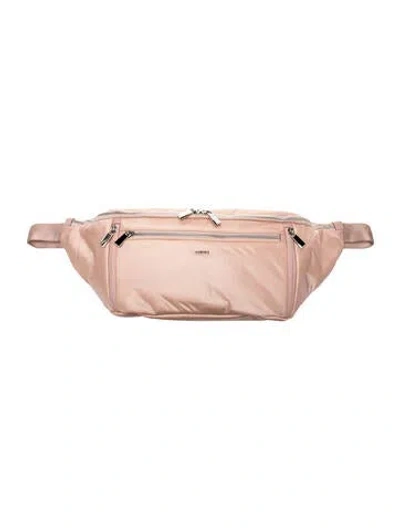 Pre-owned Caraa Nylon Belt Bag In Pink