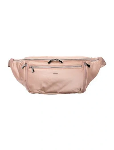 Pre-owned Caraa Nylon Belt Bag In Pink