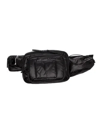 Pre-owned Caraa Nylon Belt Bag W/ Tags In Black