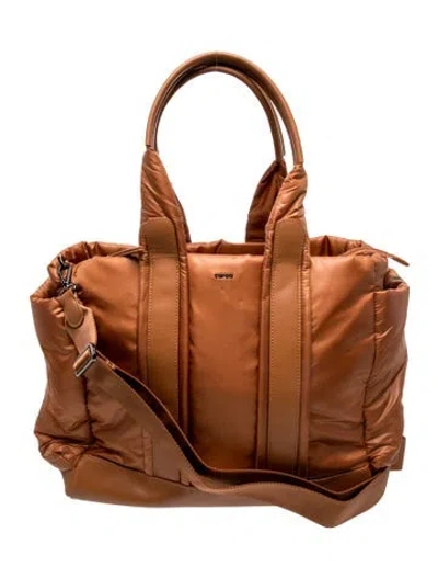 Pre-owned Caraa Nylon Bucket Bag In Neutral