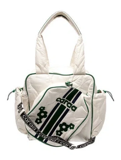 Pre-owned Caraa Nylon Bucket Bag In Neutral