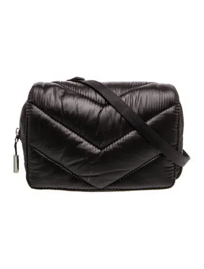 Pre-owned Caraa Nylon Crossbody Bag In Black