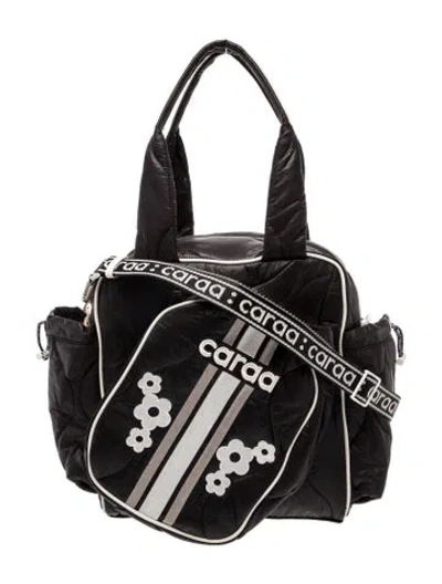 Pre-owned Caraa Nylon Shoulder Bag In Black